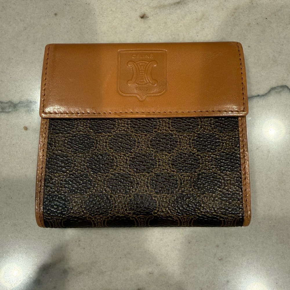 CELINE MACADAM BI-FOLD COMPACT WALLET VINTAGE - Picture 4 of 16